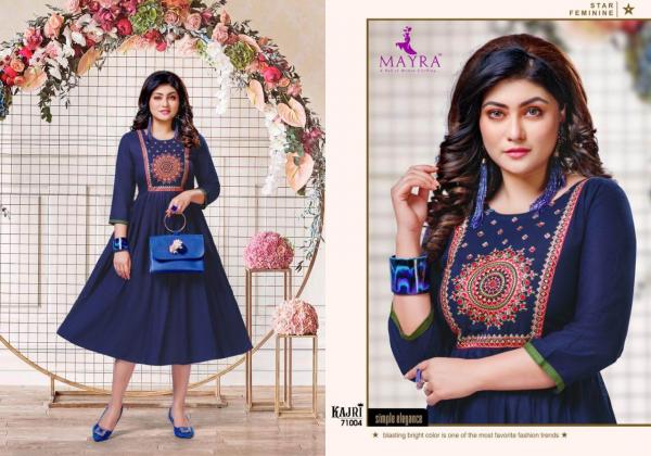 Mayra Kajri Rayon Embroidery Fancy Kurti